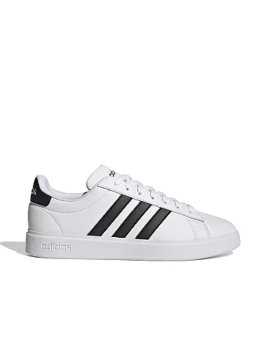 Adidas Grand Court 2.0 Cloudfoam White 3 Stripe Low Top Sneakers 9 - Picture 3 of 9